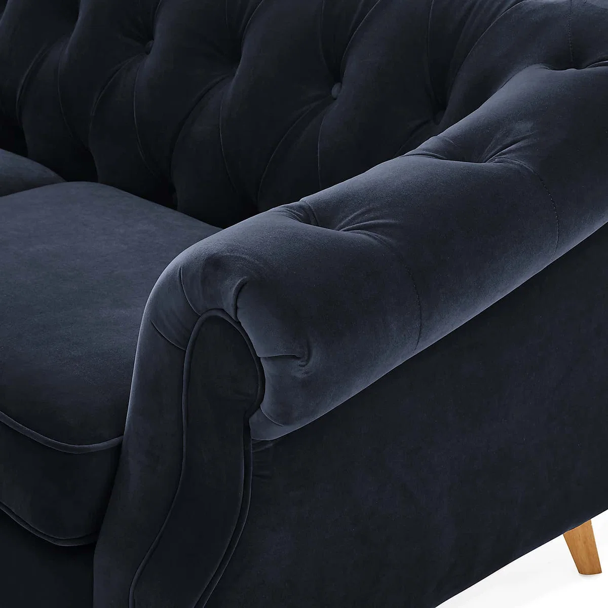 Aubrey Velvet 2 Seater Sofa Blue – image 9