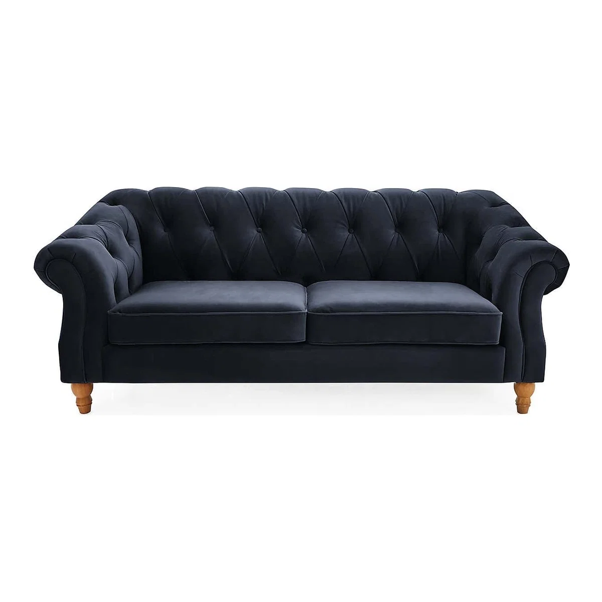 Aubrey Velvet 2 Seater Sofa Blue – image 1