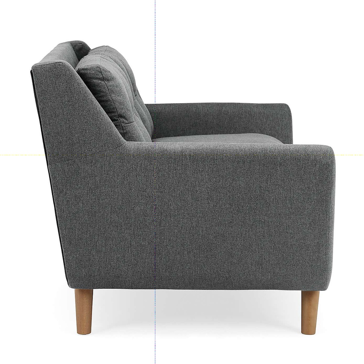 Halston Fabric 2 Seater Sofa Black – image 8
