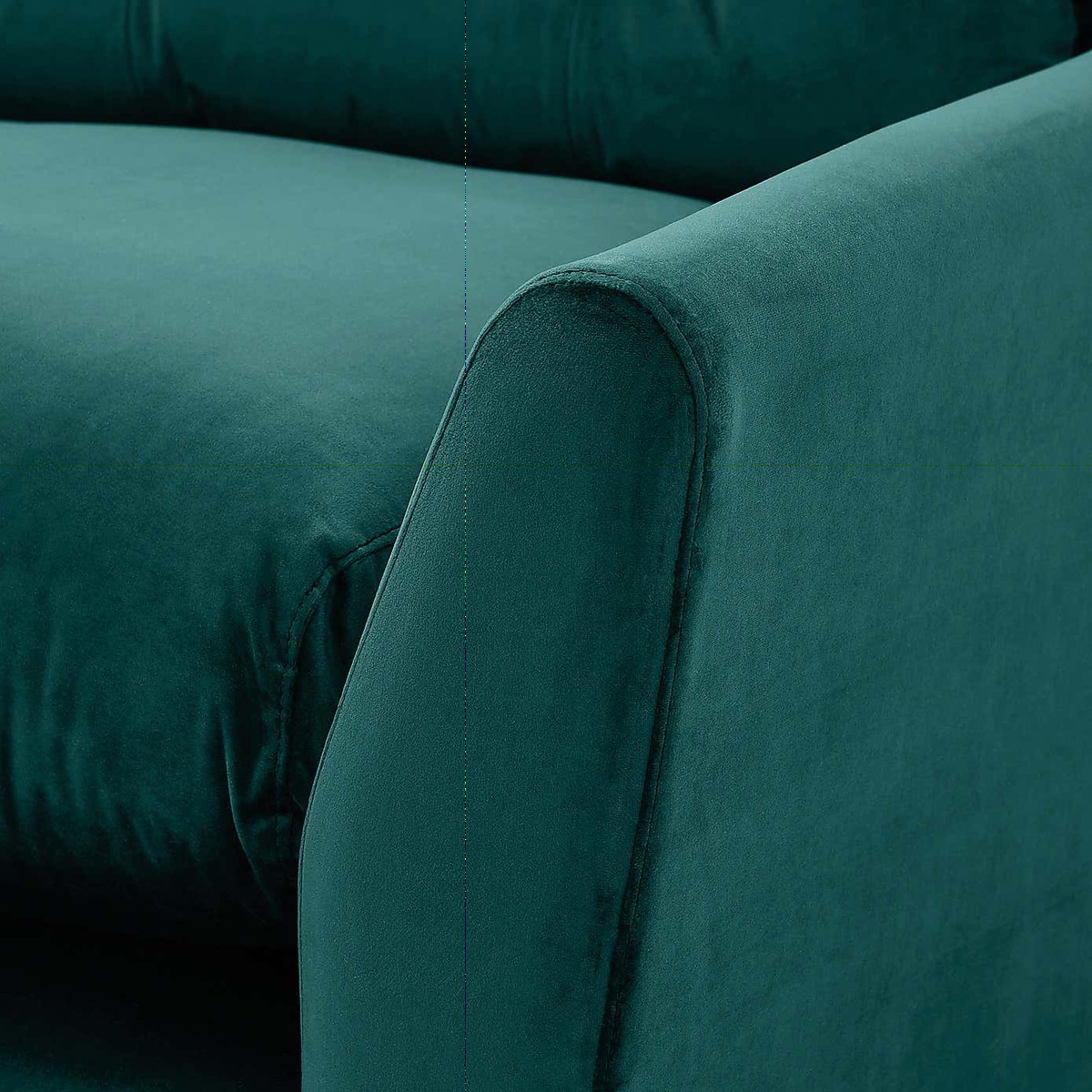 Halston Velvet 3 Seater Sofa Green – image 3