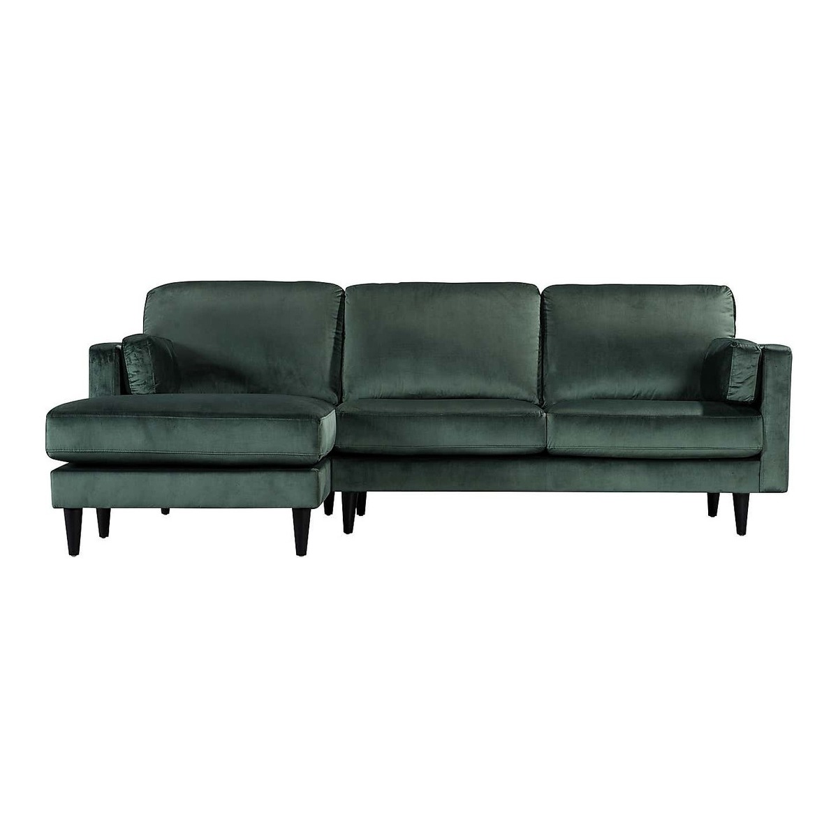 Sheldon Velvet Left Hand Corner Chaise Sofa Blue – image 1