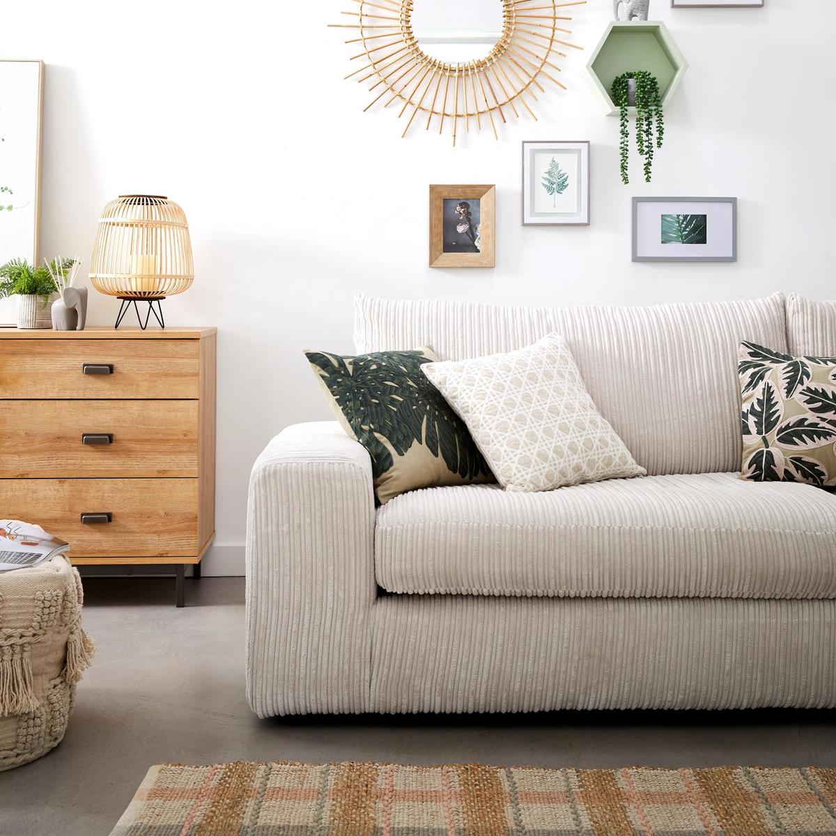 Champ Fabric 3 Seater Sofa Brown – image 3