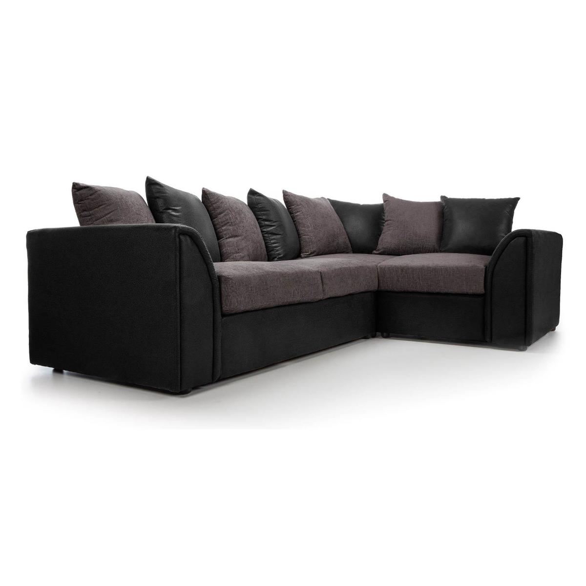 Denver Right Hand Corner Sofabed Black – image 3
