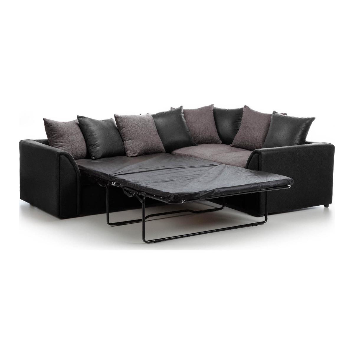 Denver Right Hand Corner Sofabed Black – image 2
