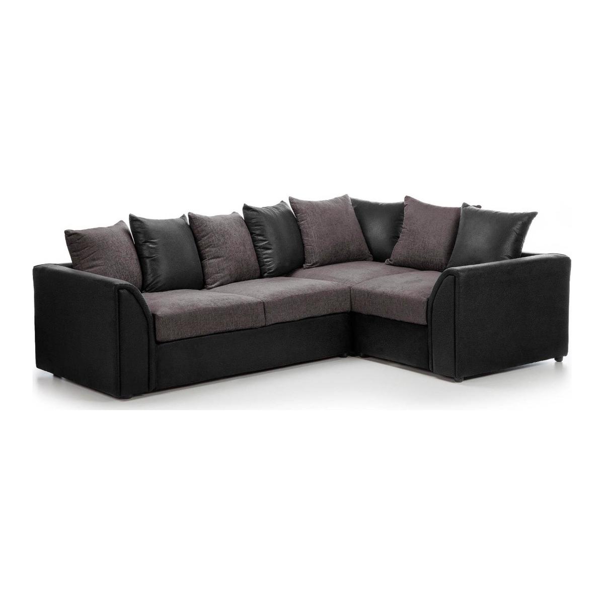 Denver Right Hand Corner Sofabed Black – image 1