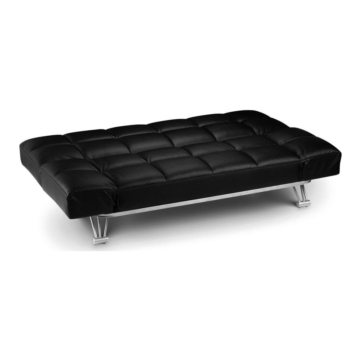 Manhattan Faux Leather Sofa Bed Black – image 2
