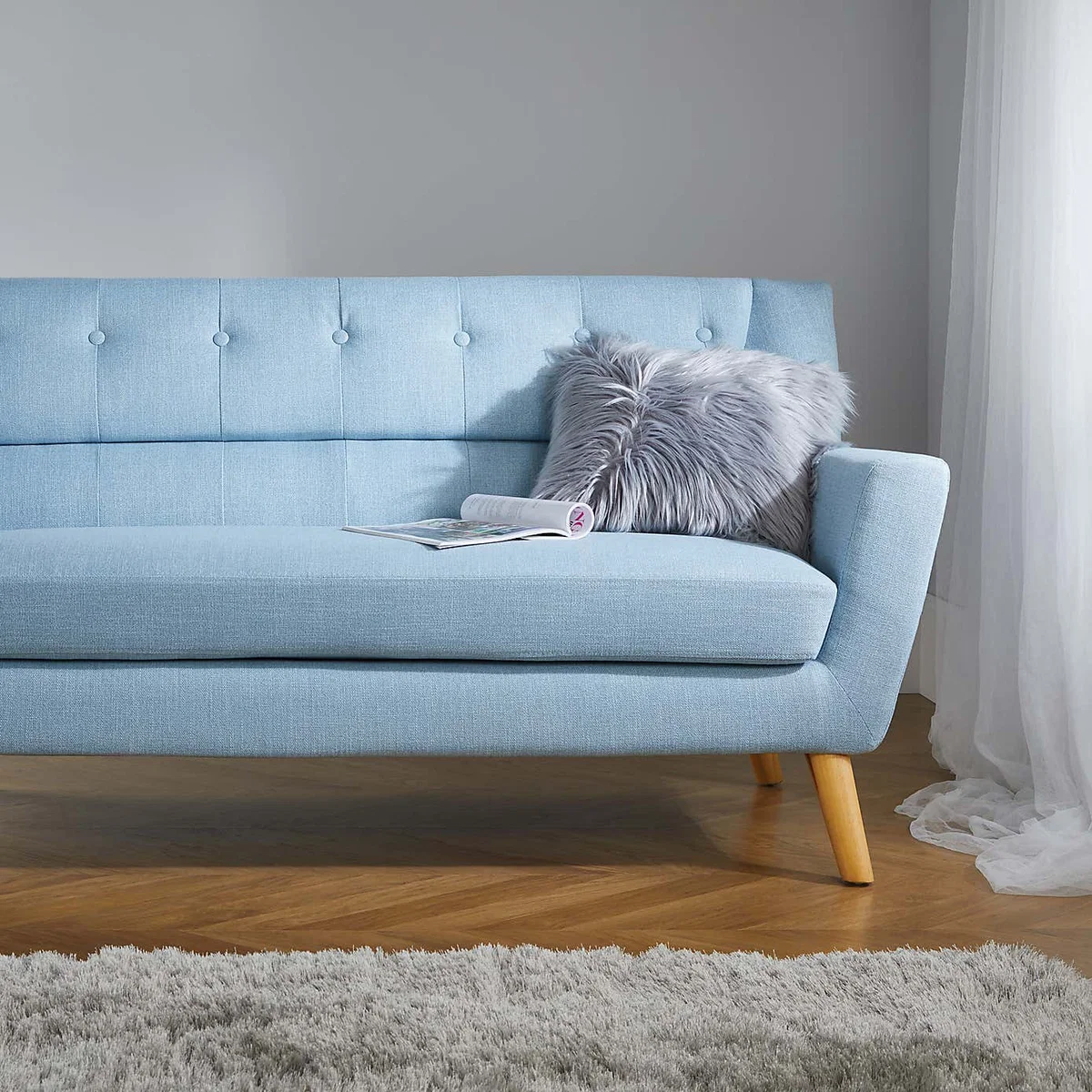 Lambeth 3 Seater Sofa Grey – image 3