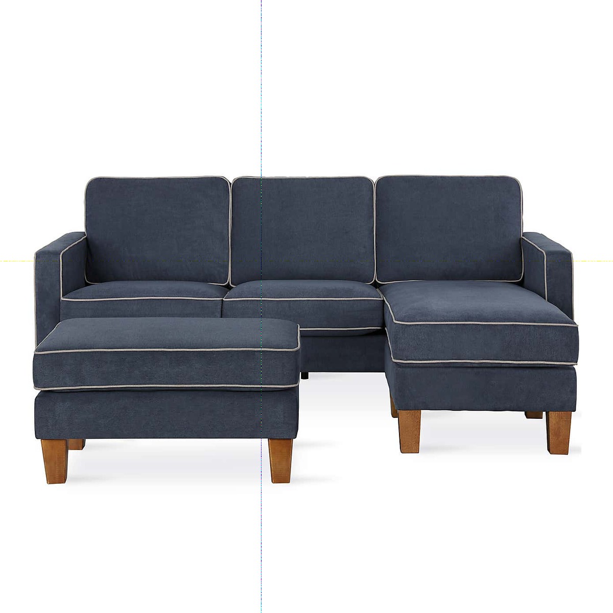 Bowen Chenille Corner Sofa Blue – image 5