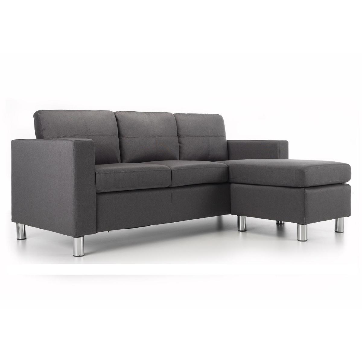 Zara Reversible Fabric Corner Chaise Sofa Grey – image 3
