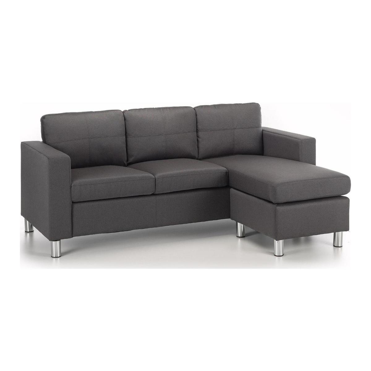 Zara Reversible Fabric Corner Chaise Sofa Grey – image 1