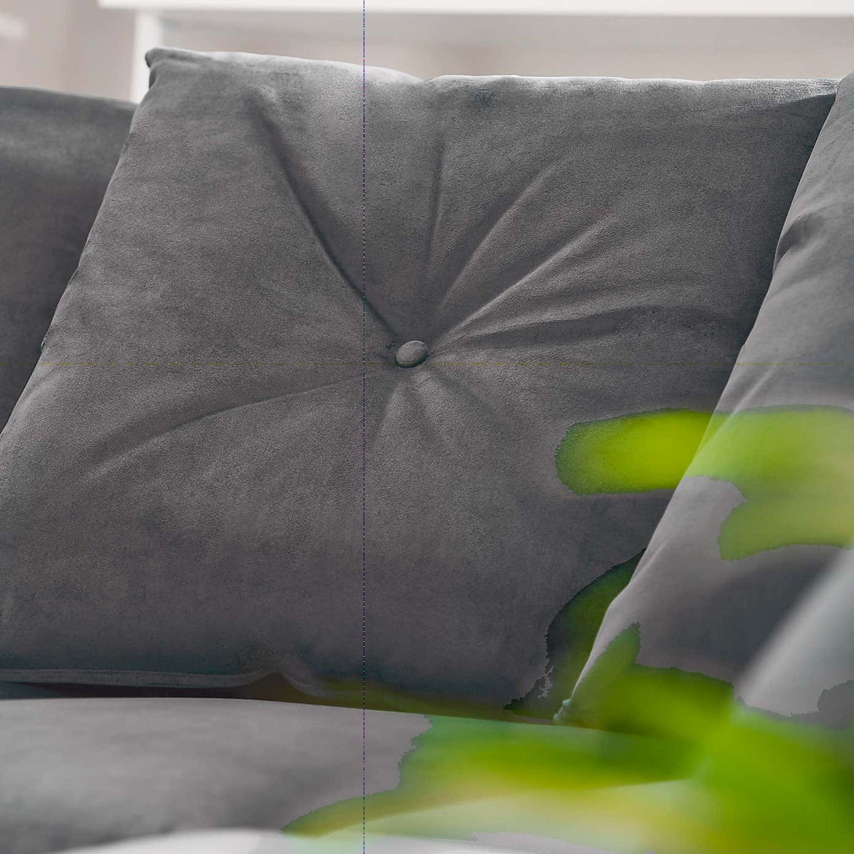 Michigan 3 Seater Grey Velvet Sofa Teal (Blue) – image 6