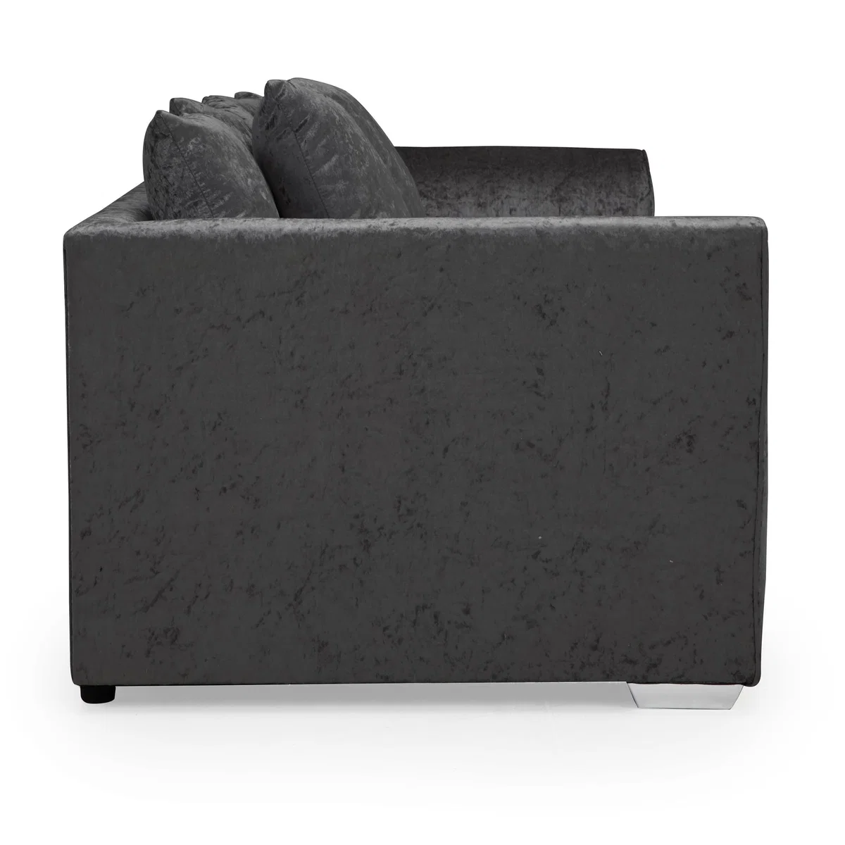 Michigan Velvet 3 Seater Sofa Black – image 3