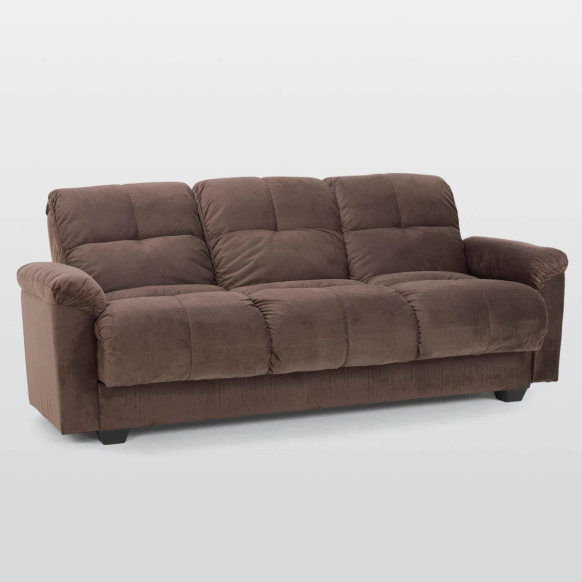 Cate Fabric Sofa Bed with Ottoman Grey – image 2