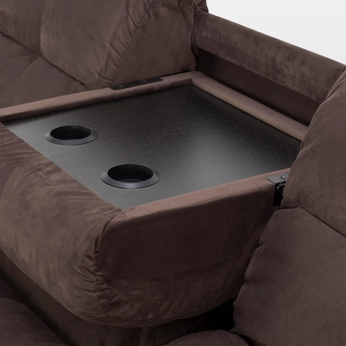 Cate Fabric Sofa Bed with Ottoman Grey – image 4