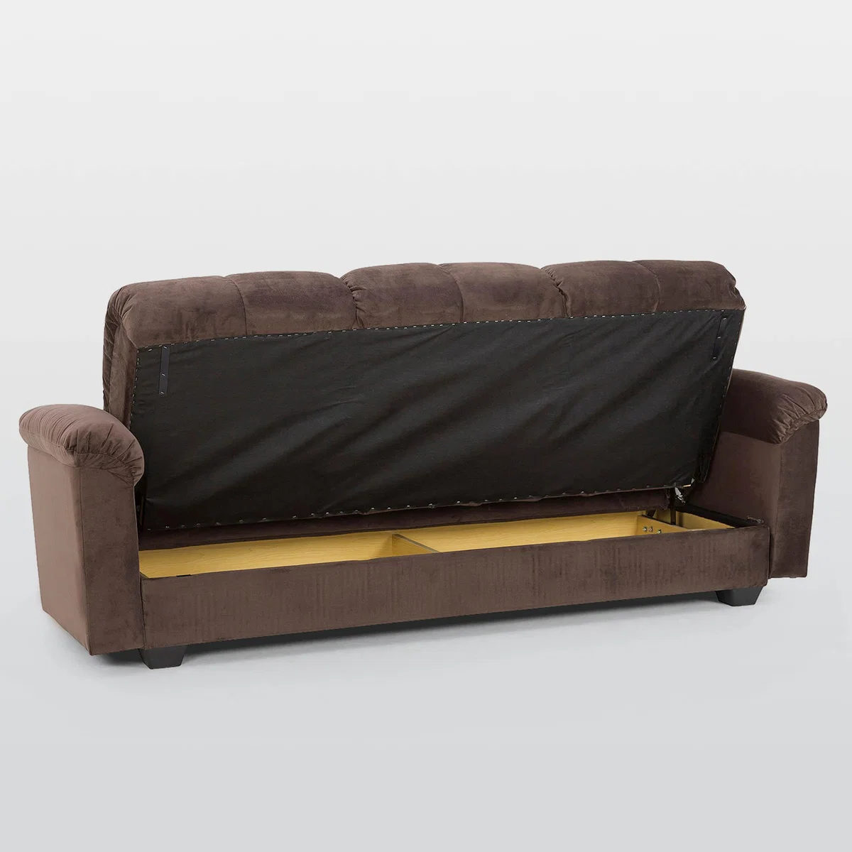 Cate Fabric Sofa Bed with Ottoman Grey – image 5