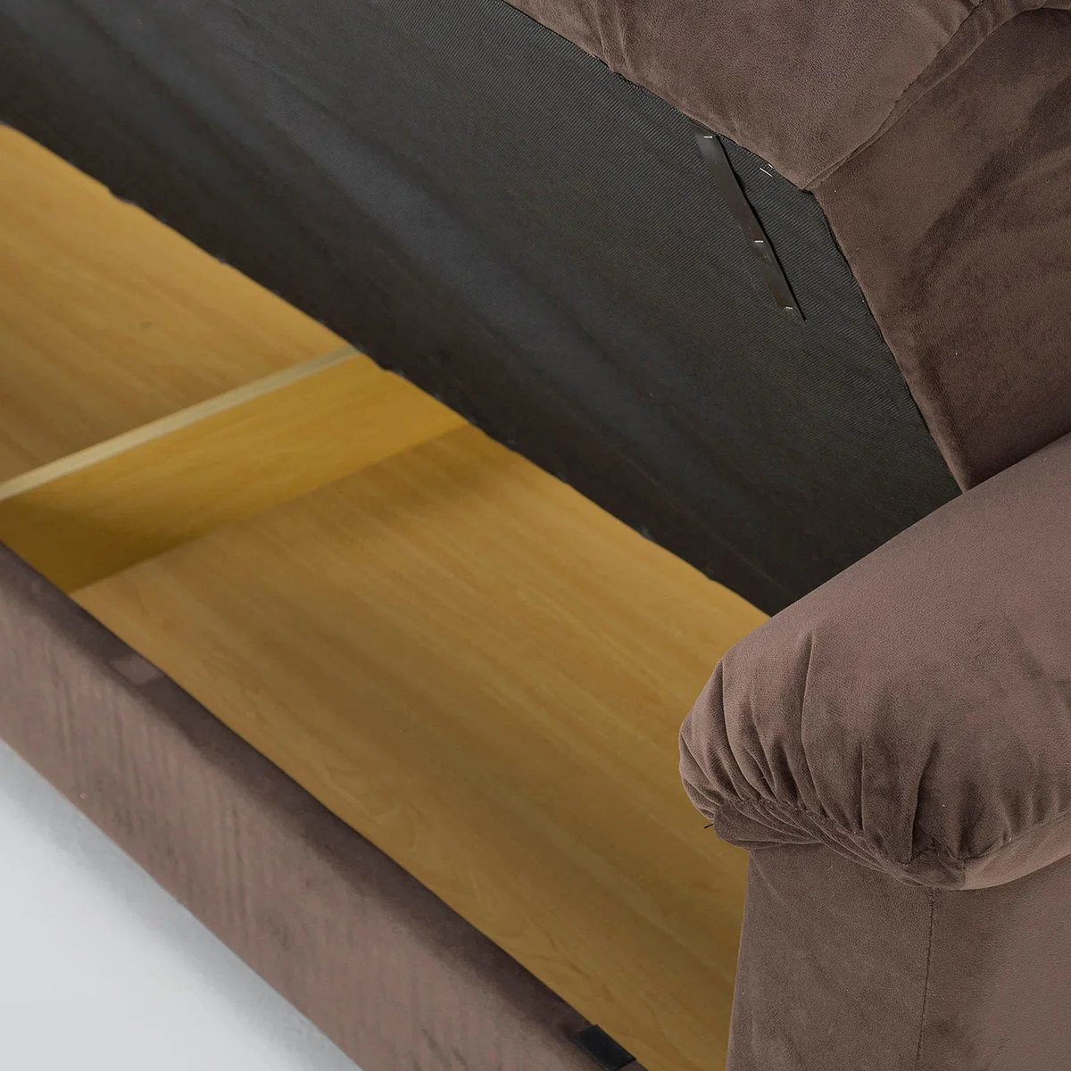 Cate Fabric Sofa Bed with Ottoman Grey – image 6