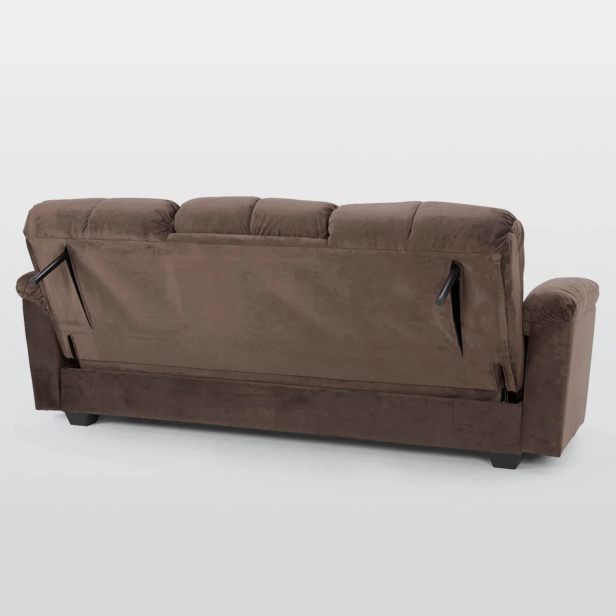 Cate Fabric Sofa Bed with Ottoman Grey – image 8