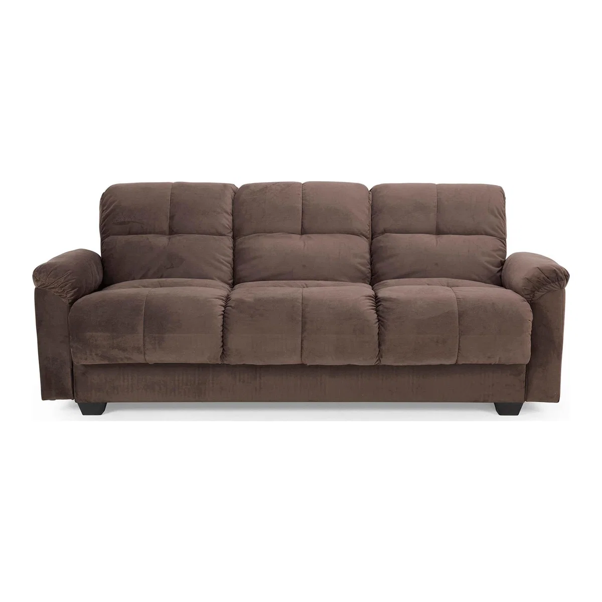 Cate Fabric Sofa Bed with Ottoman Grey – image 1