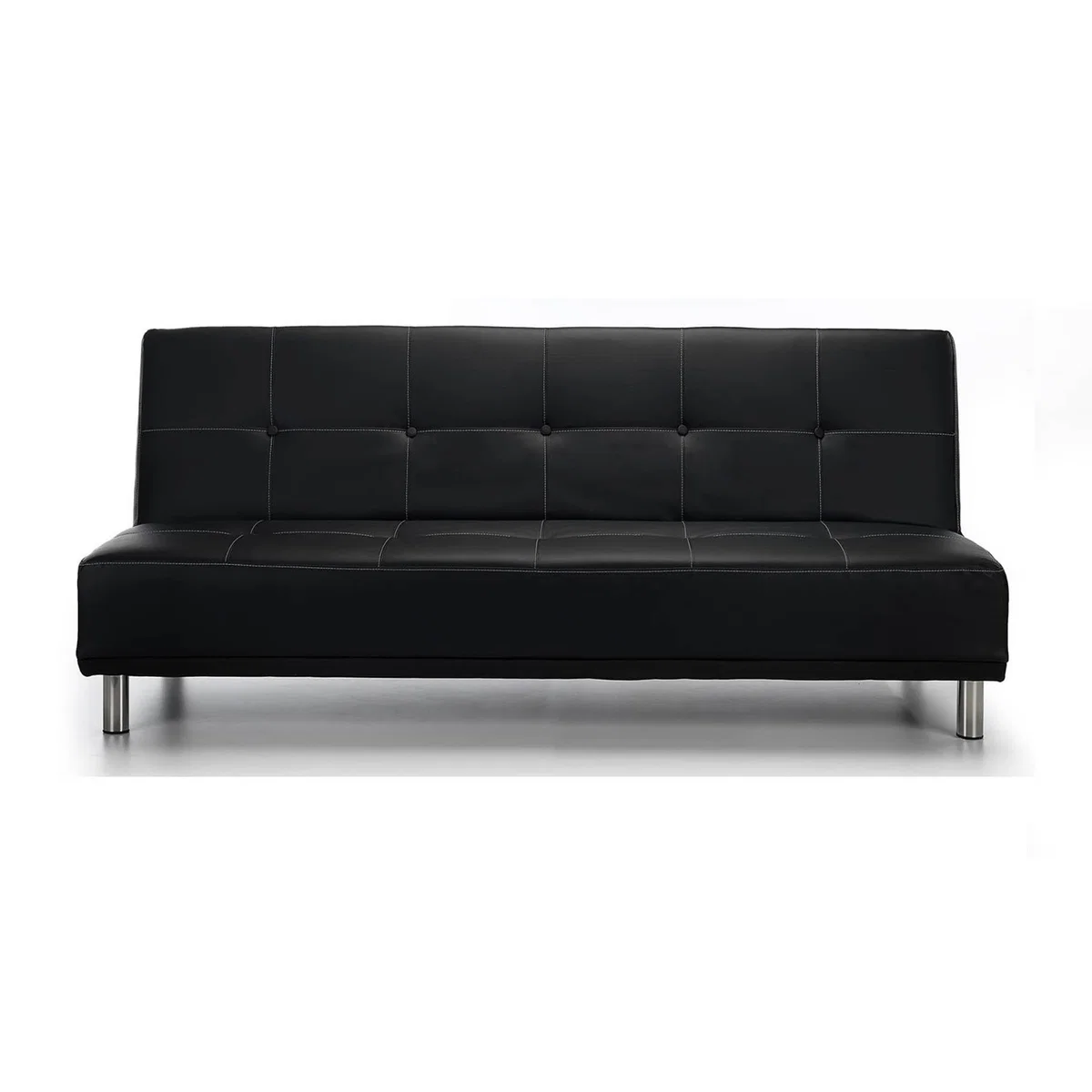 Duke Faux Leather Sofa Bed Black – image 3
