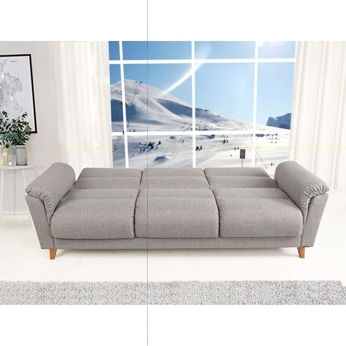 Elan 3 Seater Sofa Bed Grey – image 8