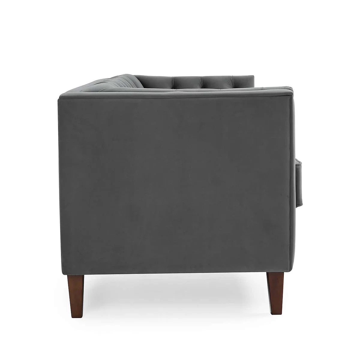 Isabel Velvet Chesterfield 3 Seater Sofa Grey – image 4