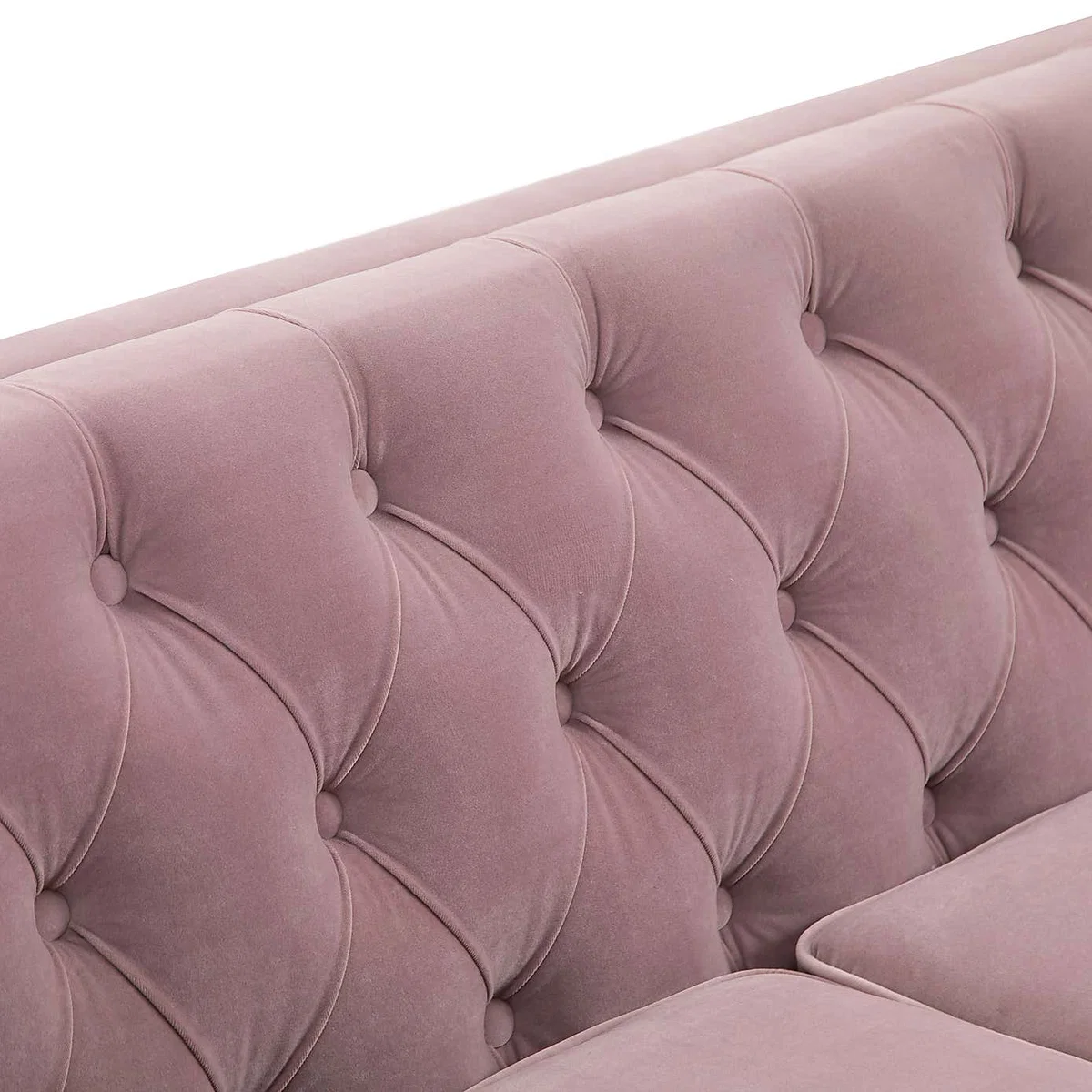 Isabel Velvet Chesterfield 3 Seater Sofa Grey – image 6