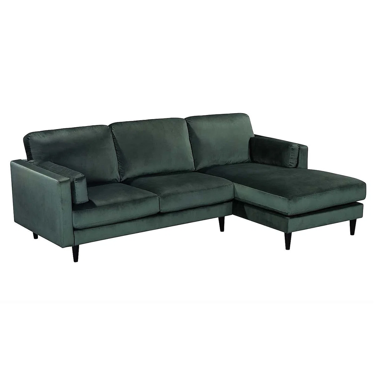 Sheldon Velvet Right Hand Corner Chaise Sofa Green – image 3