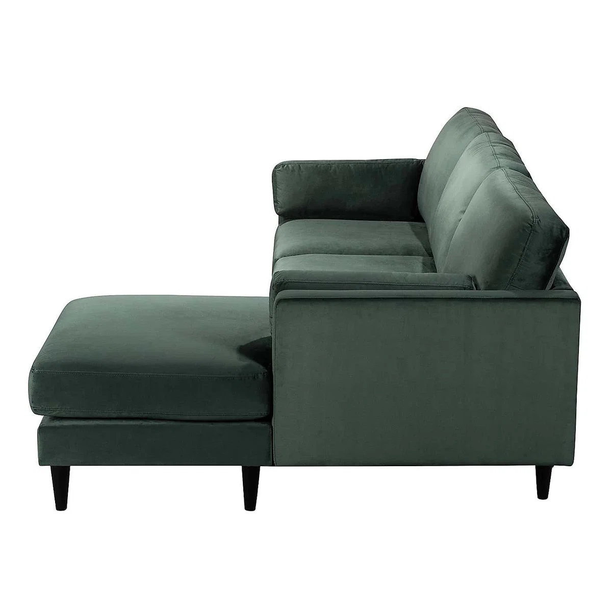 Sheldon Velvet Right Hand Corner Chaise Sofa Green – image 4