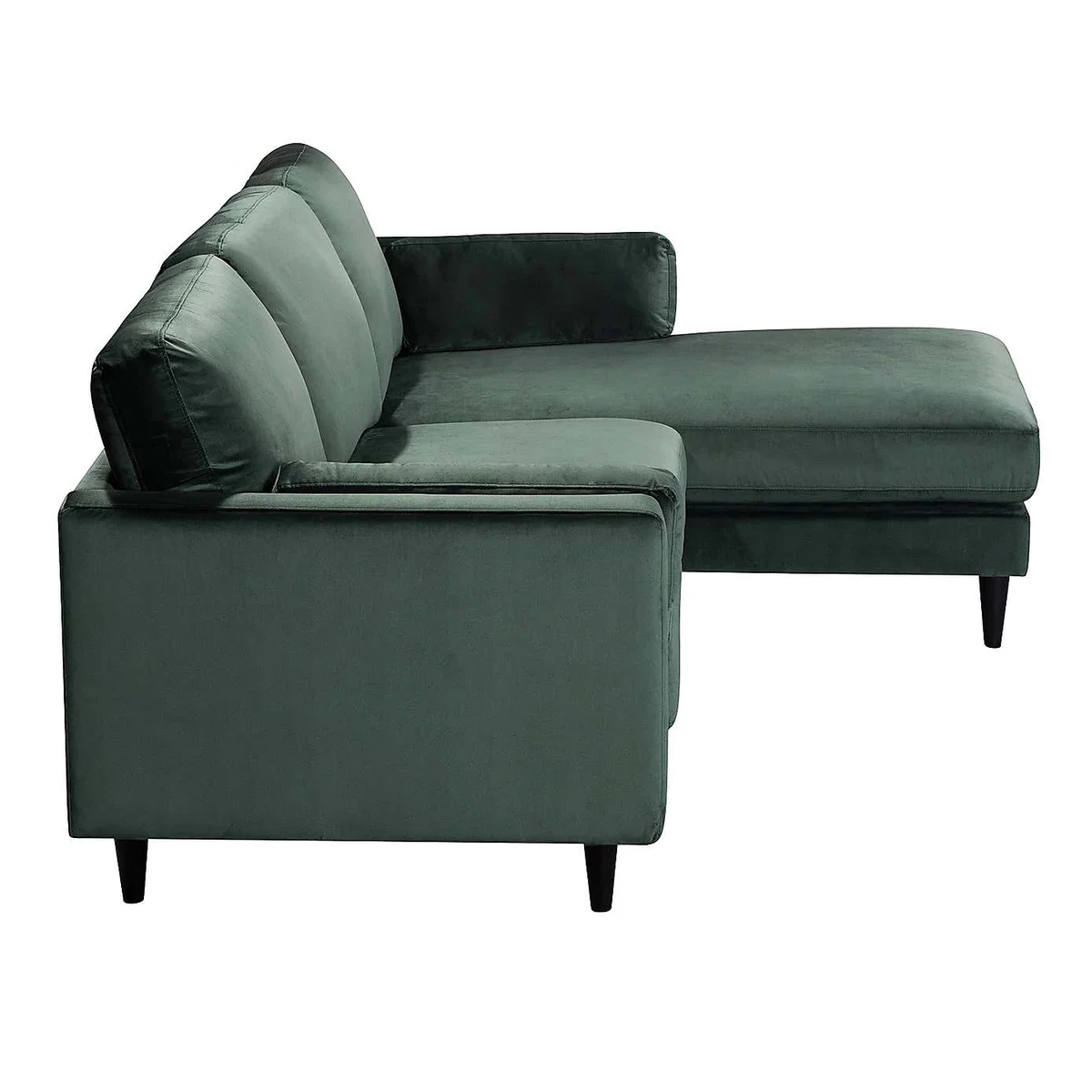 Sheldon Velvet Right Hand Corner Chaise Sofa Green – image 5
