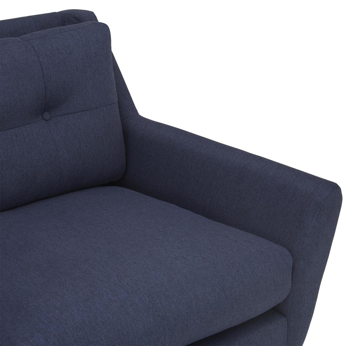 Halston Fabric 3 Seater Sofa Blue – image 3