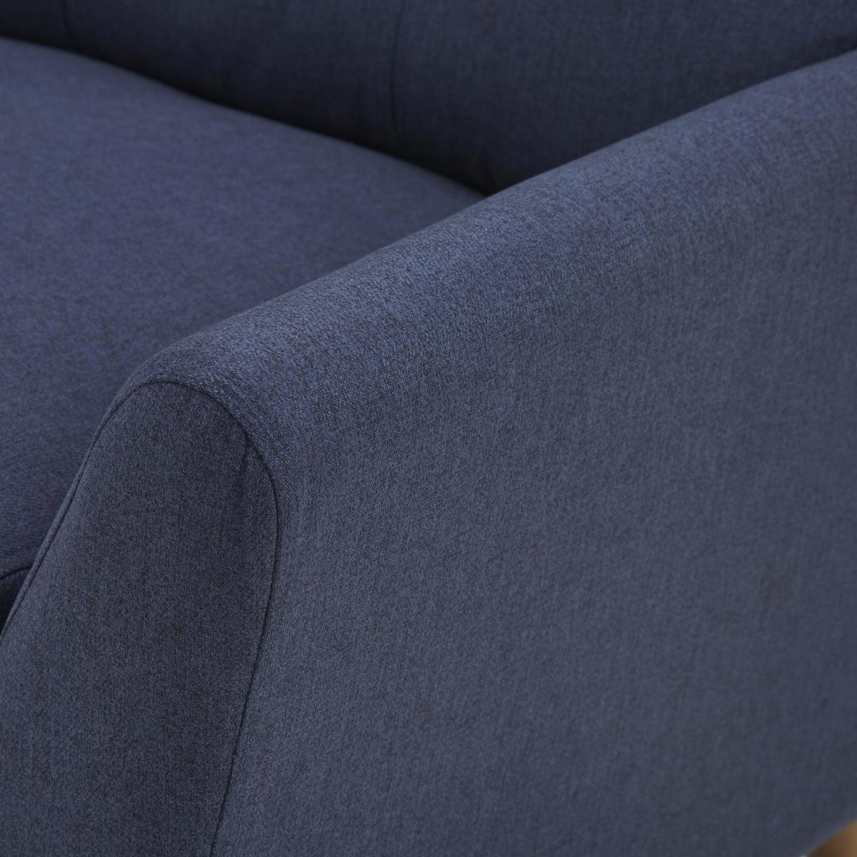 Halston Fabric 3 Seater Sofa Blue – image 4