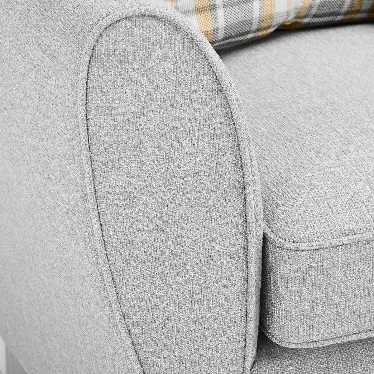 Ashbourne Left Hand Fabric Corner Sofa Silver – image 6