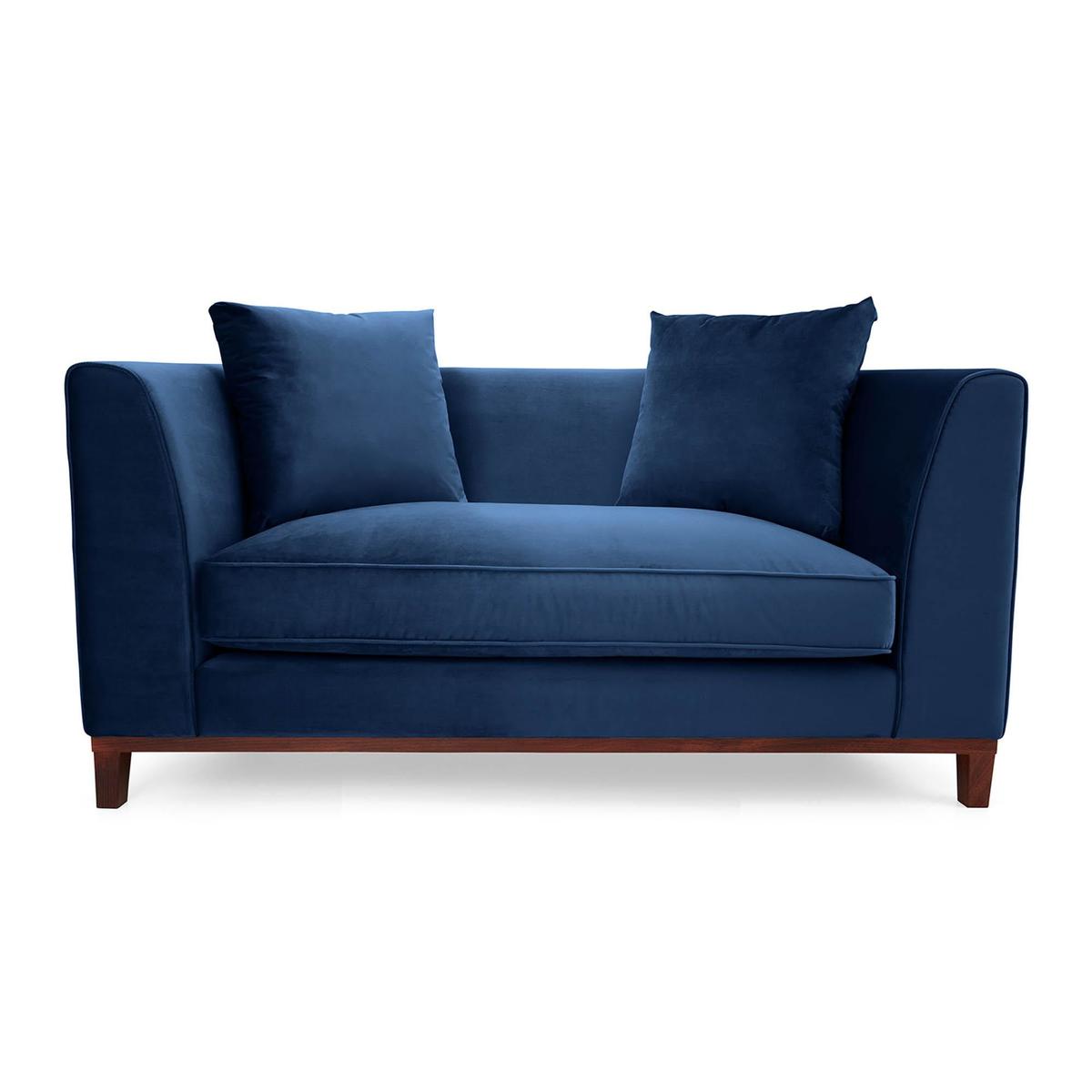 Lenoy 2 Seater Velvet Sofa Blue – image 3