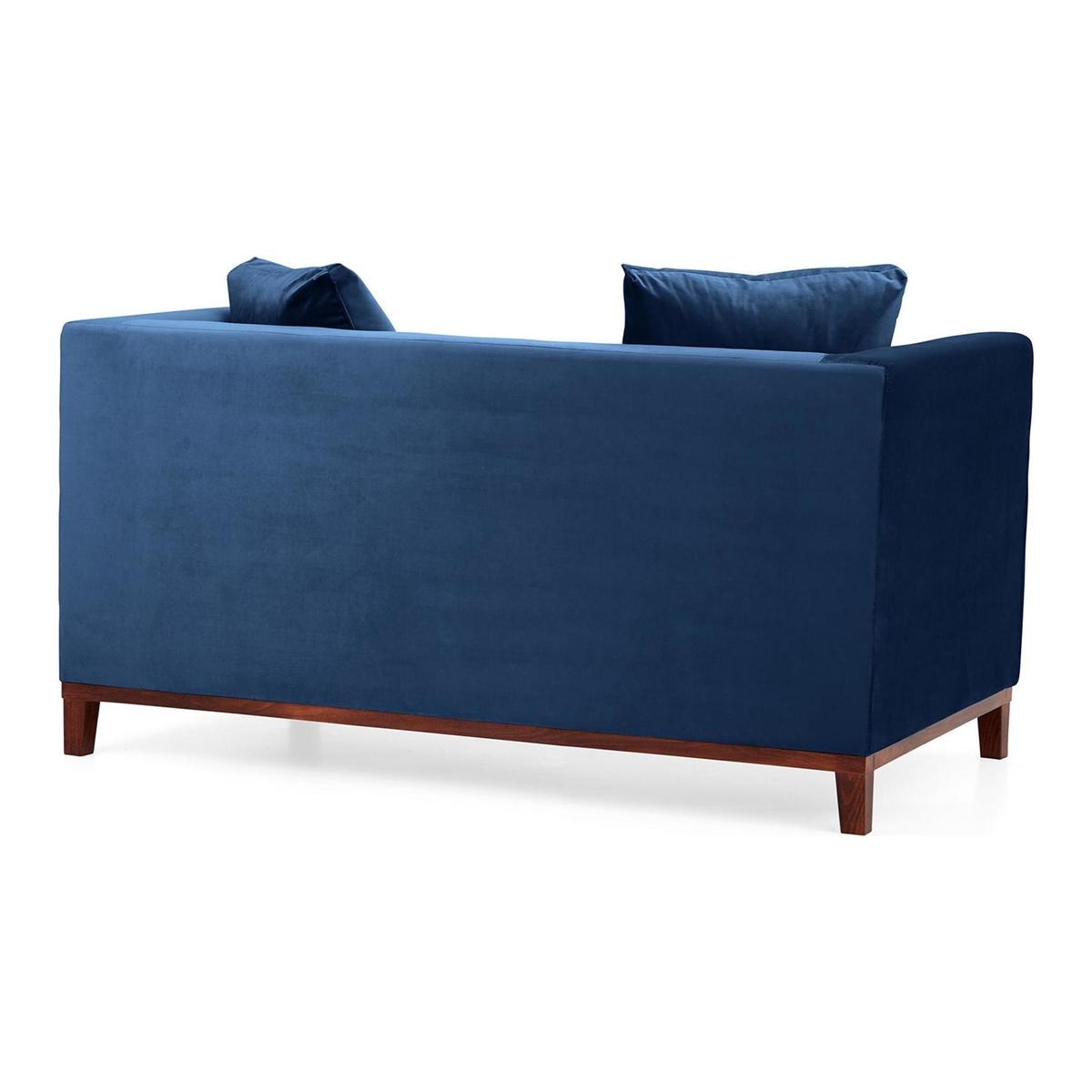 Lenoy 2 Seater Velvet Sofa Blue – image 2