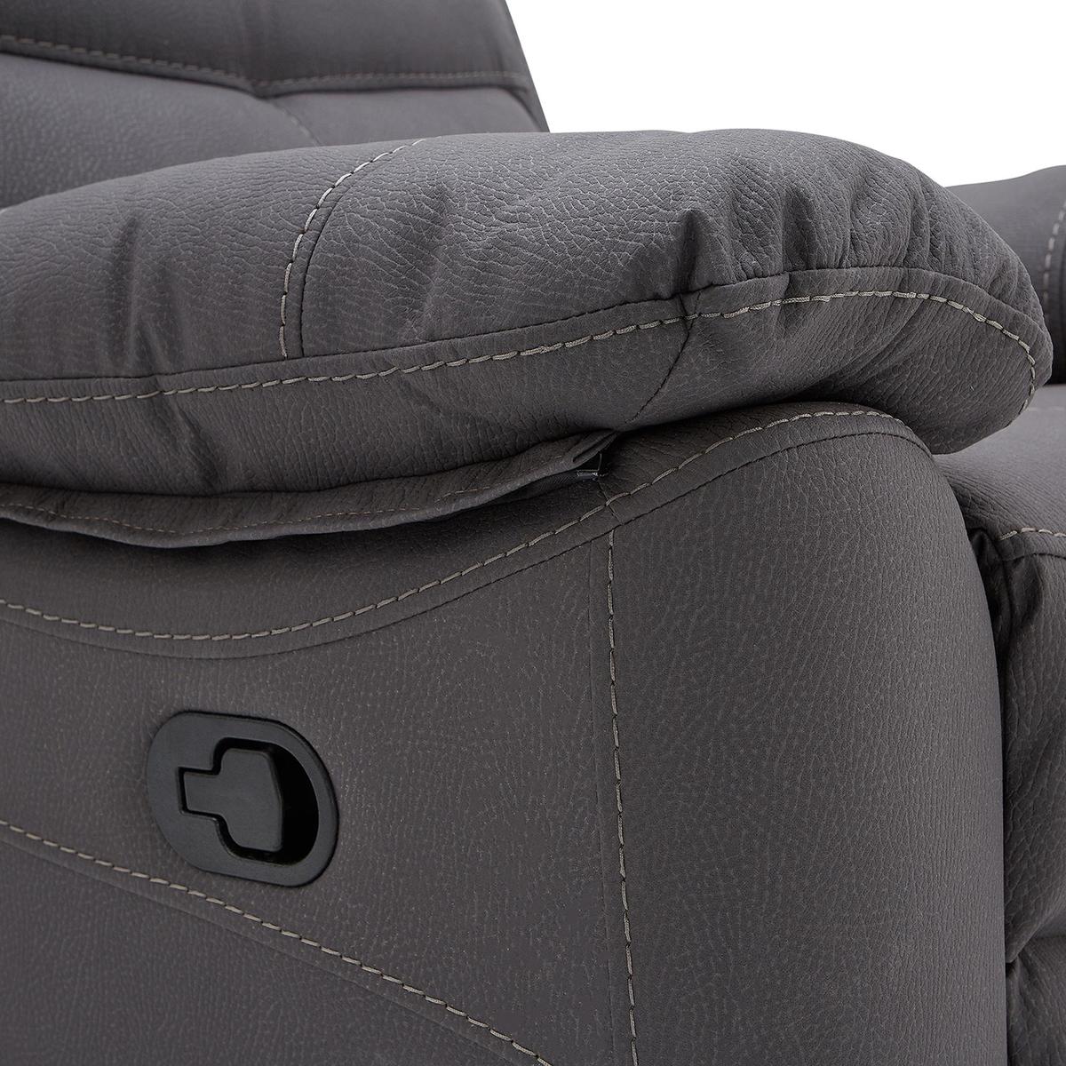 Conway Reclining 2 Seater Sofa Grey – image 6
