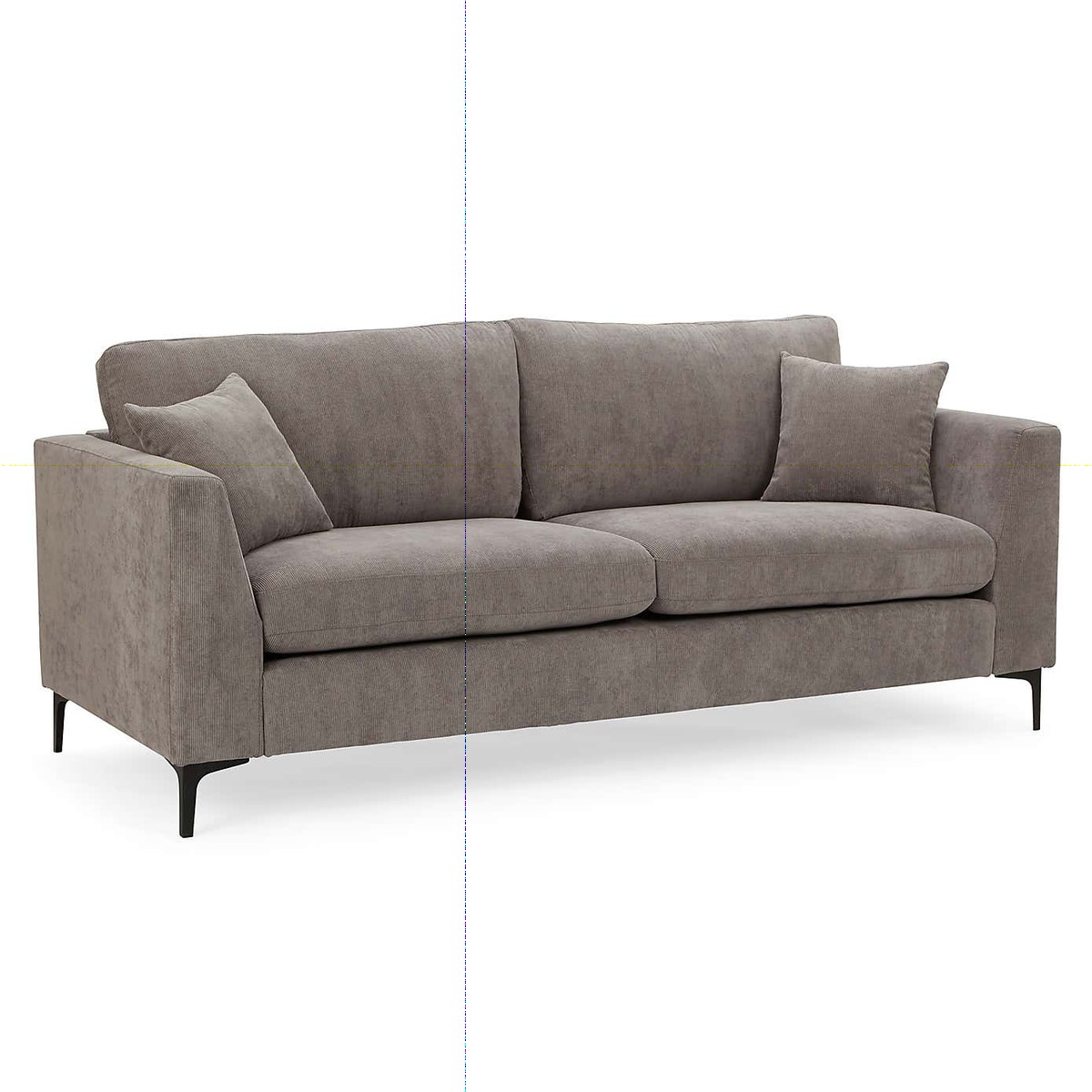 Edison Velvet 3 Seater Sofa - Grey Grey – image 2