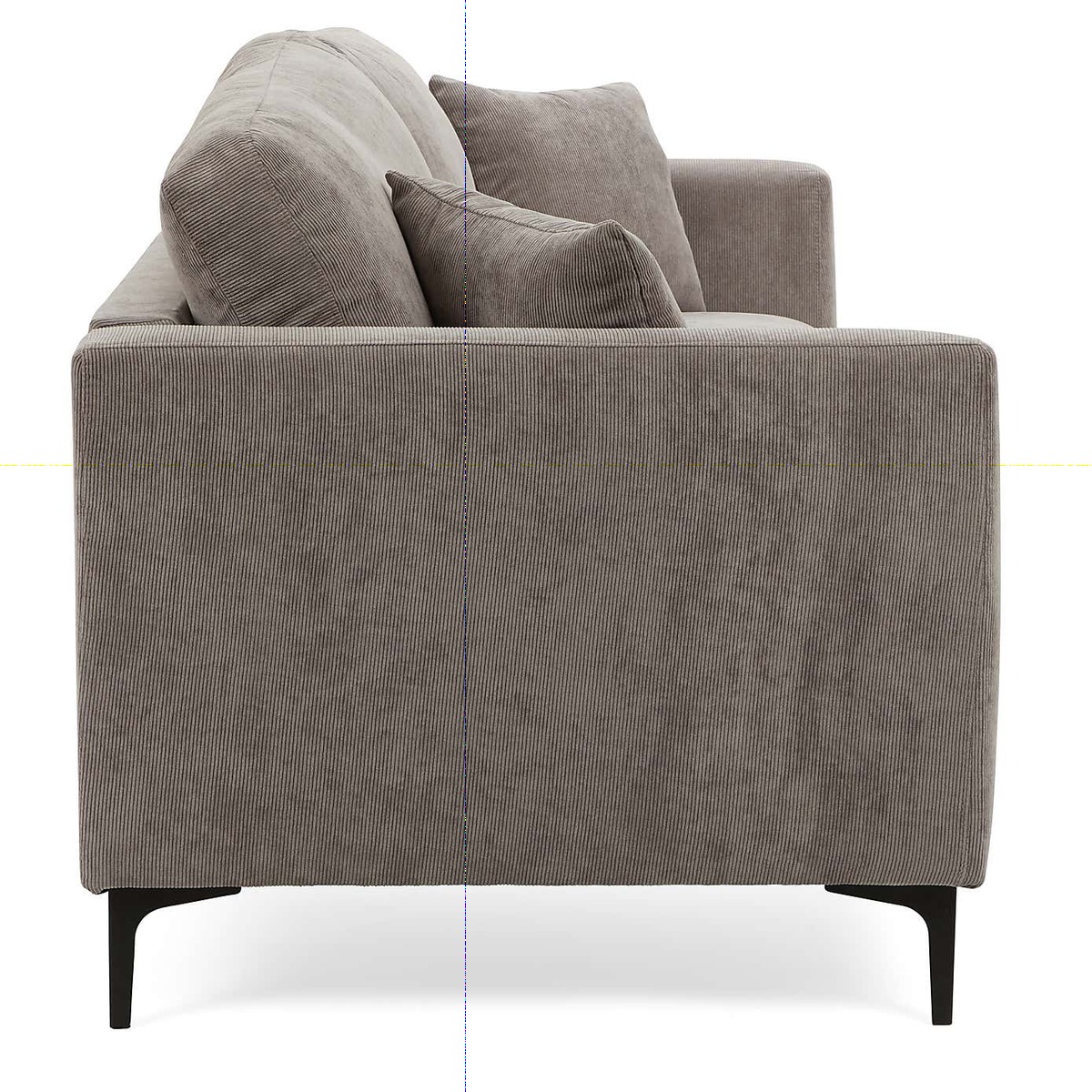 Edison Velvet 3 Seater Sofa - Grey Grey – image 4