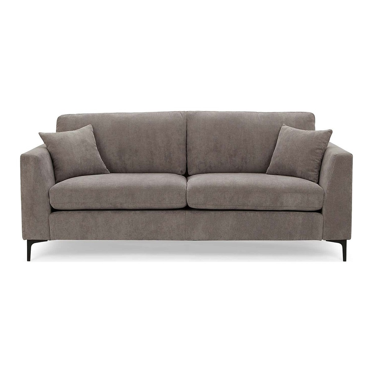 Edison Velvet 3 Seater Sofa - Grey Grey – image 1
