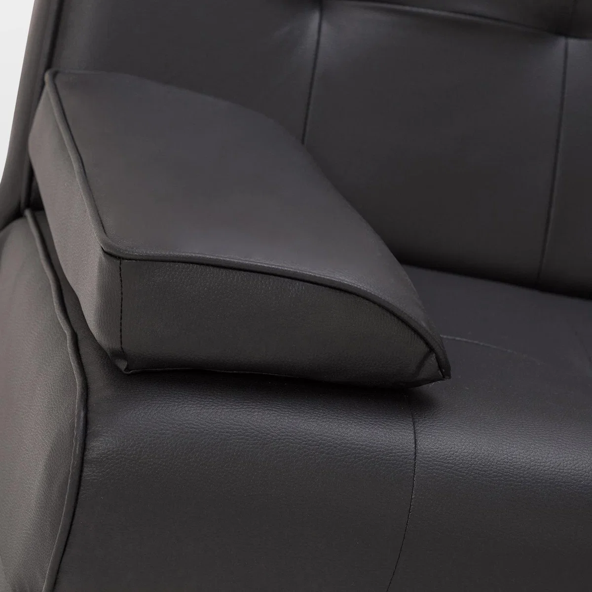 Venice Faux Leather Sofa Bed Black – image 3