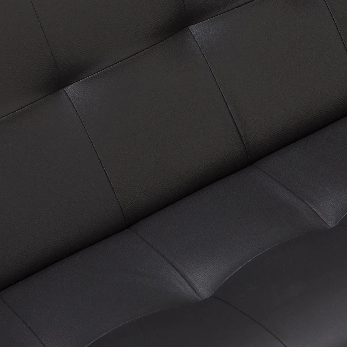 Venice Faux Leather Sofa Bed Black – image 4