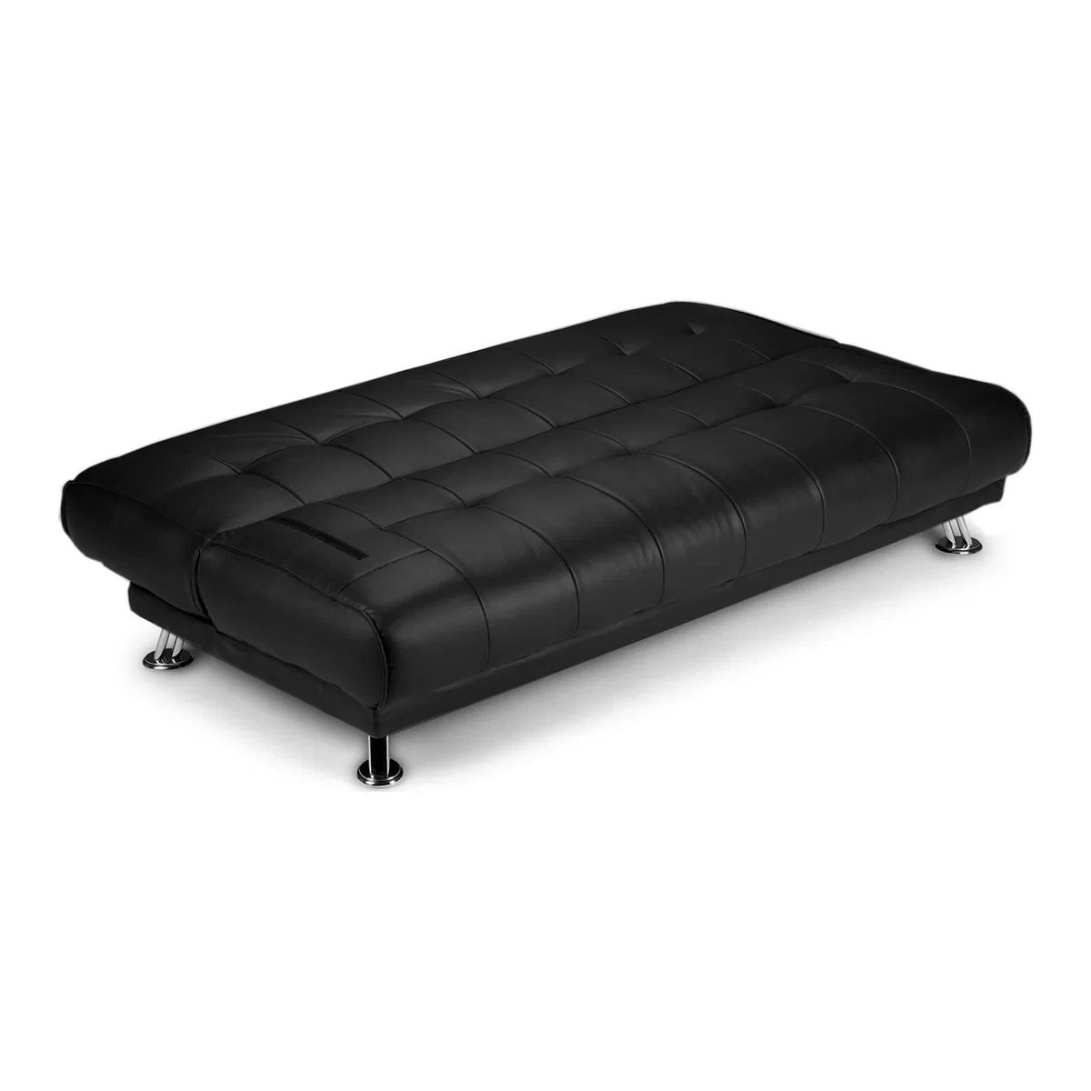 Venice Faux Leather Sofa Bed Black – image 2