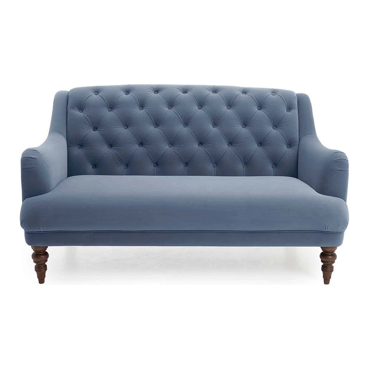 Natalia Velvet 2 Seater Sofa Blue – image 1
