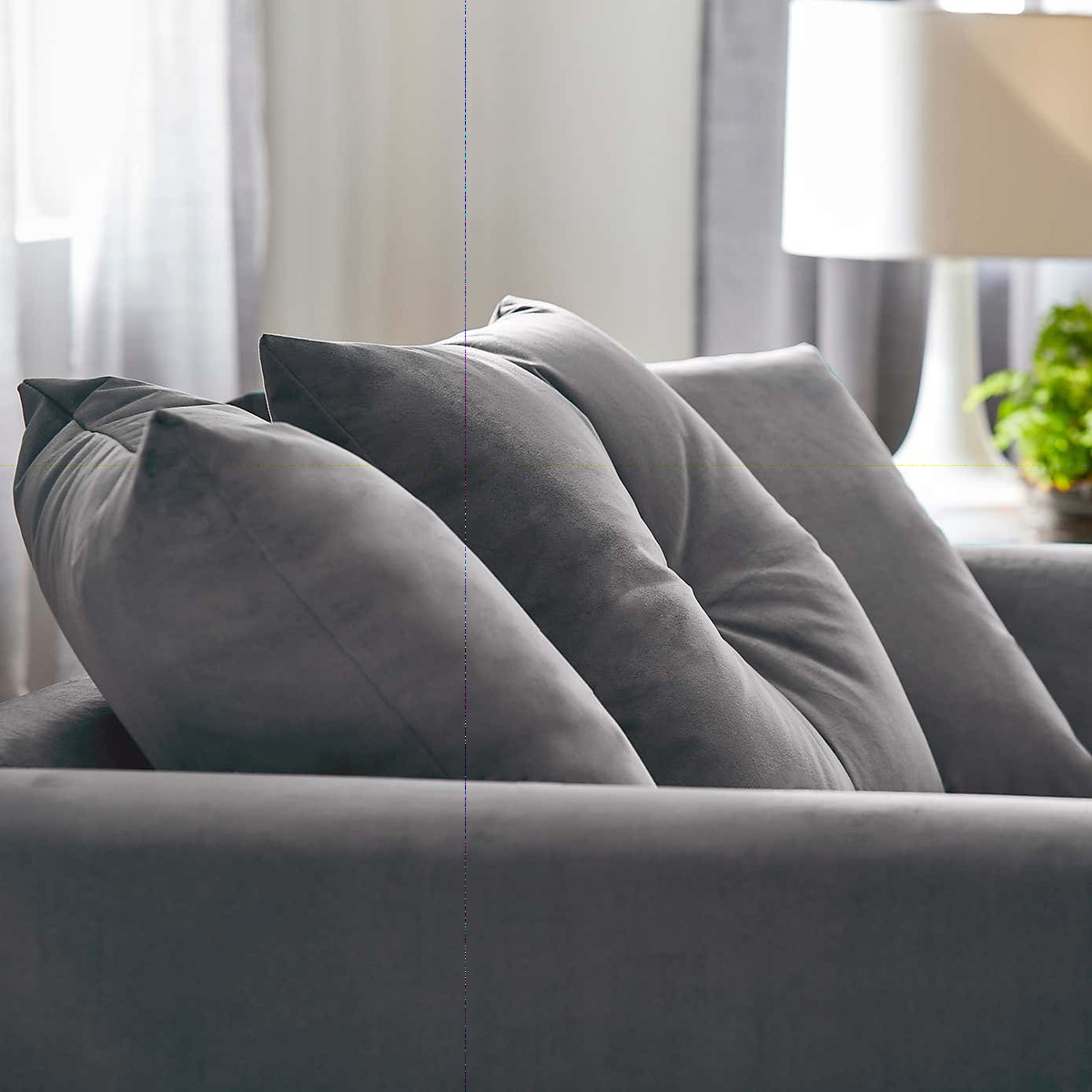 Michigan 2 Seater Grey Velvet Sofa Teal (Blue) – image 4