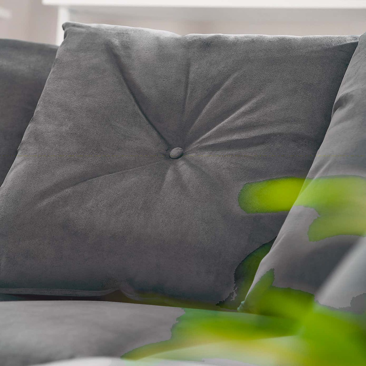 Michigan 2 Seater Grey Velvet Sofa Teal (Blue) – image 6