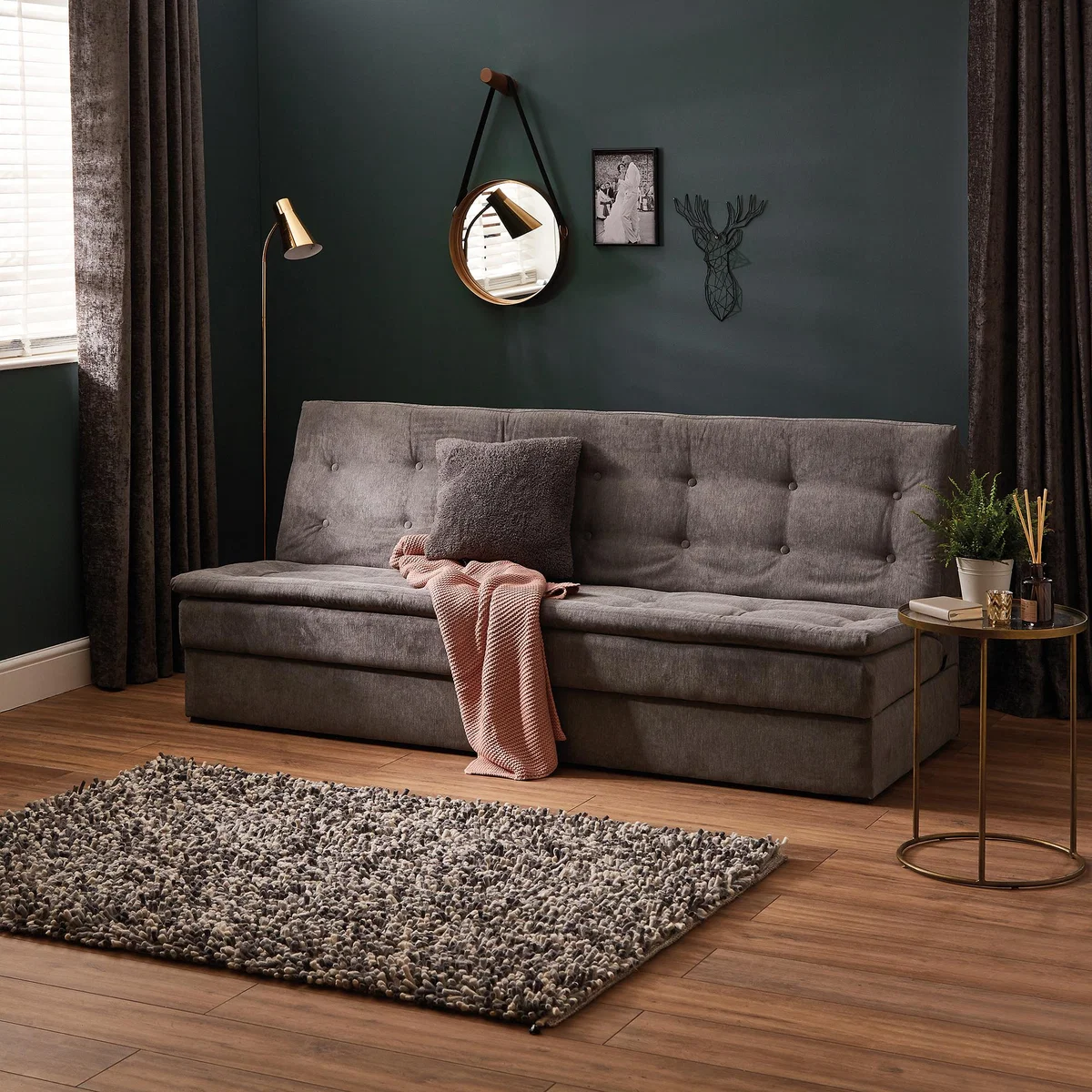 Carly Pillow Top Sofa Bed Grey – image 4