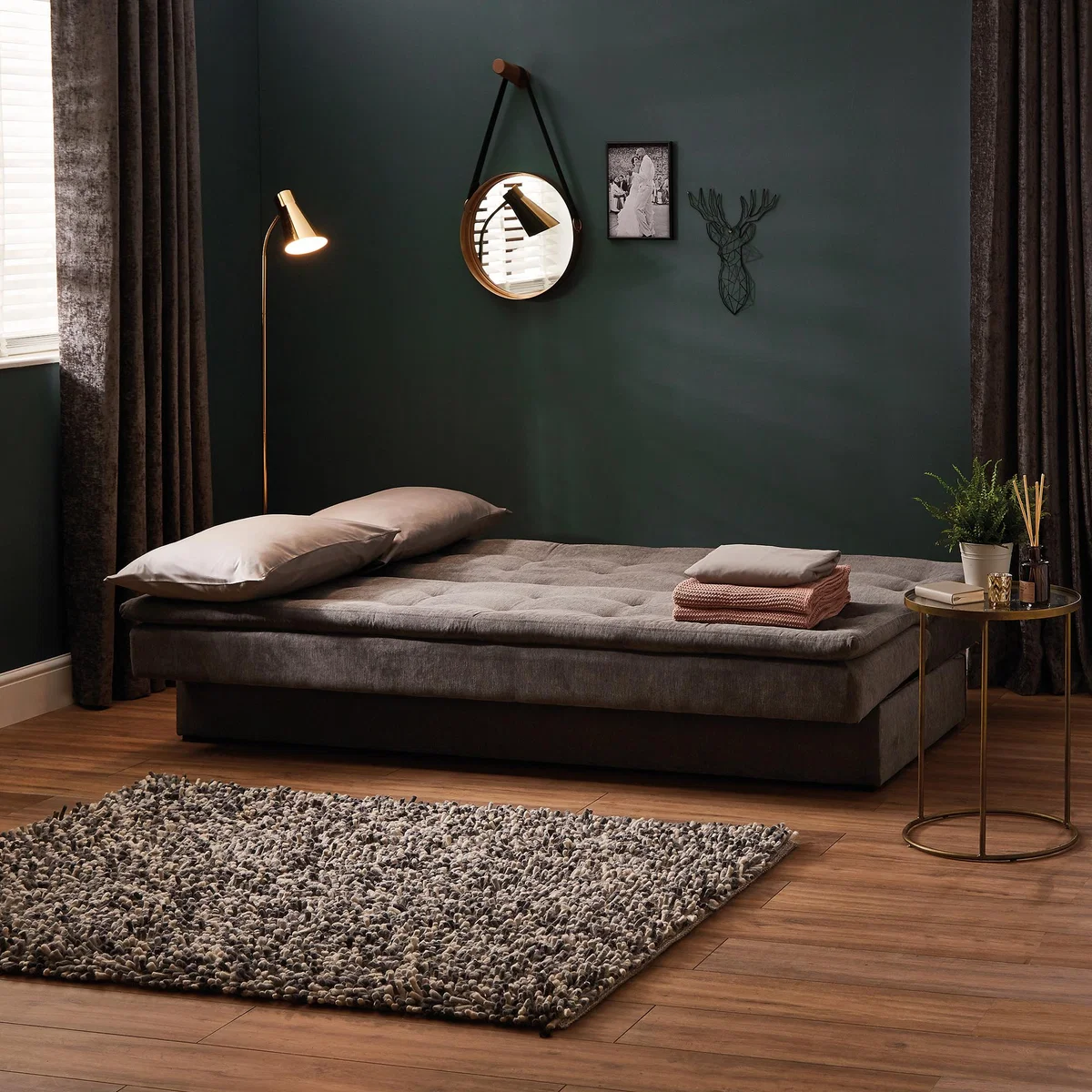 Carly Pillow Top Sofa Bed Grey – image 5