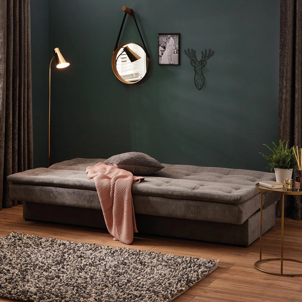 Carly Pillow Top Sofa Bed Grey – image 6