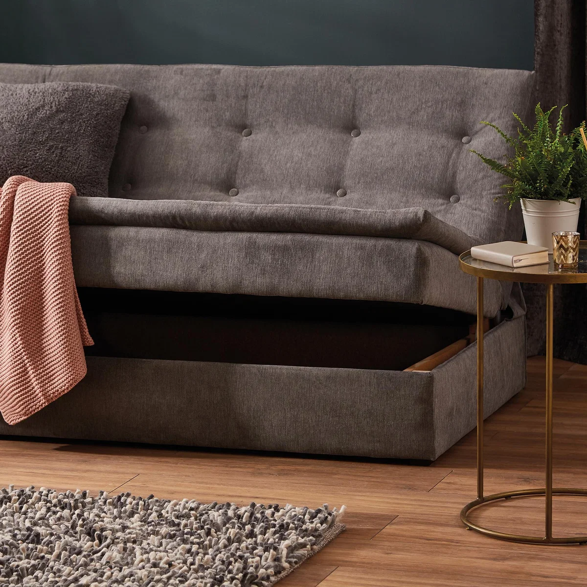 Carly Pillow Top Sofa Bed Grey – image 7