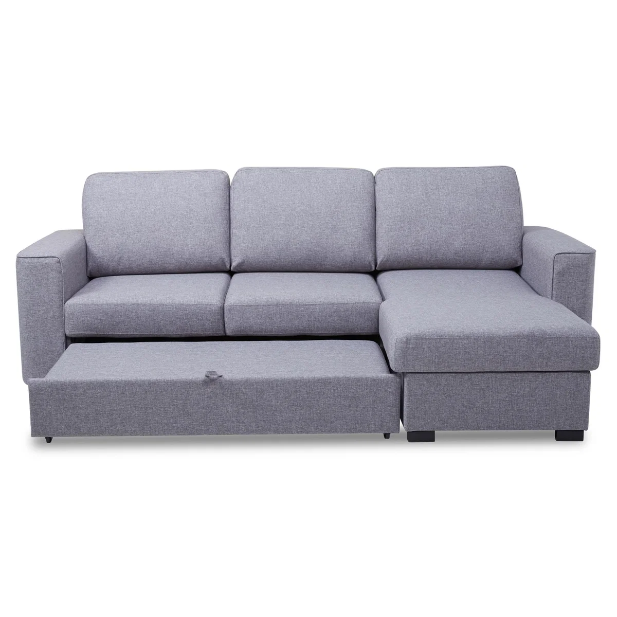 Ronny Fabric Chaise Sofa Bed Grey – image 3