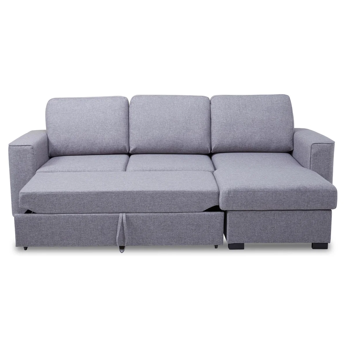 Ronny Fabric Chaise Sofa Bed Grey – image 4